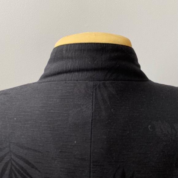 Black Silk open blazer jacket with ruffle border - Picture 9 of 9